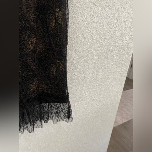 Vintage Whimsigoth Lace Skirt Dark Romantic Bohemian Fringe - Picture 5 of 8